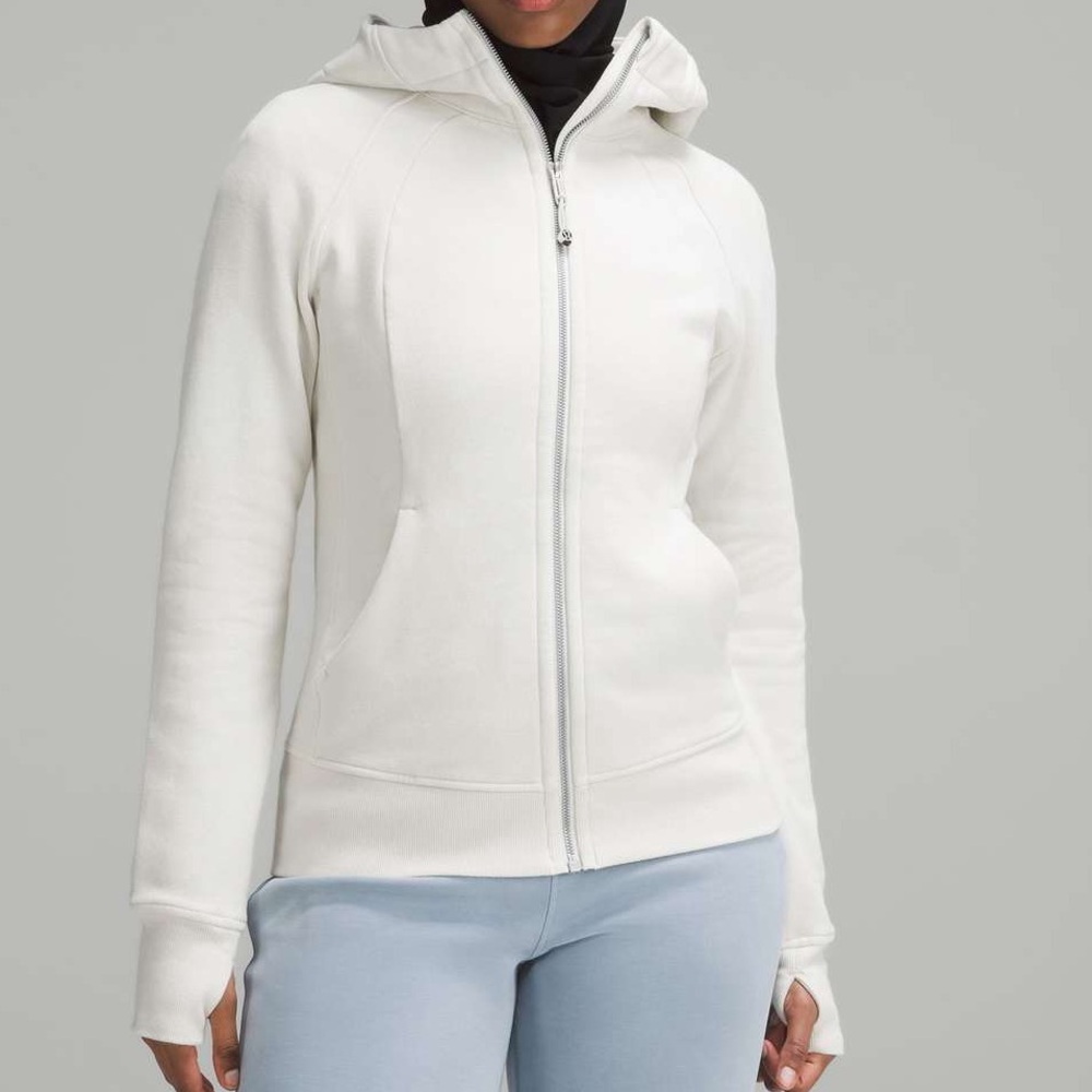 lululemon athletica White Hooded Full-Zip Jacket